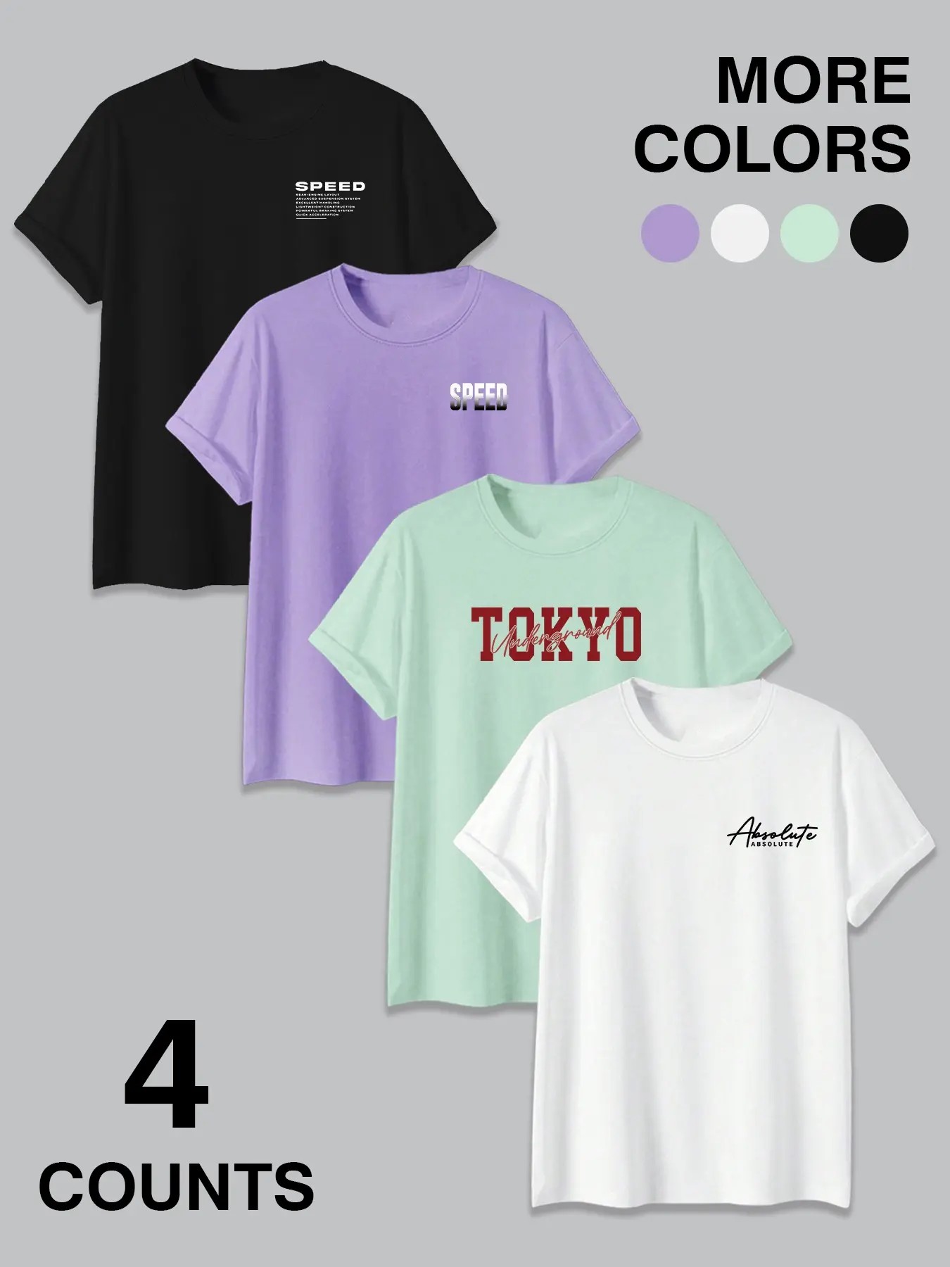 Car & Tokyo Street Aesthetic Graphic T-Shirts | Racing Streetwear Casual Tees Set