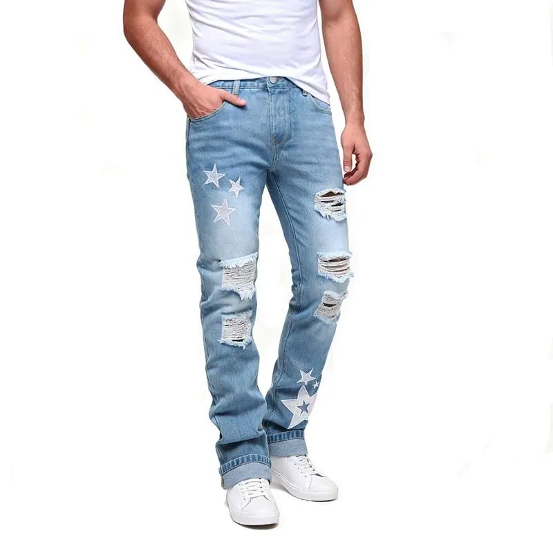 Men's slim-fit fashionable jeans