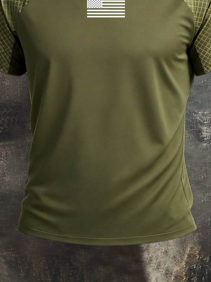 Men's Retro Camouflage Color-Block 