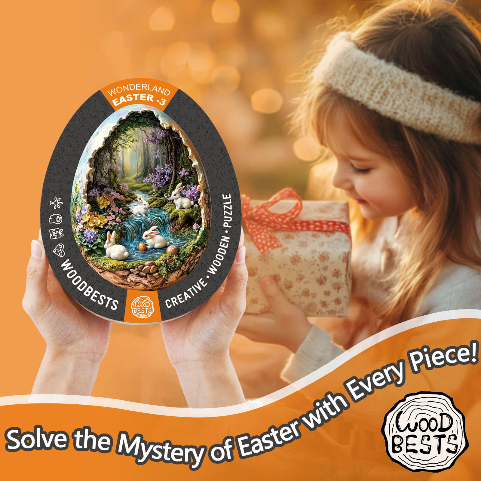 Wonderland Easter-3 Wooden Jigsaw Puzzle