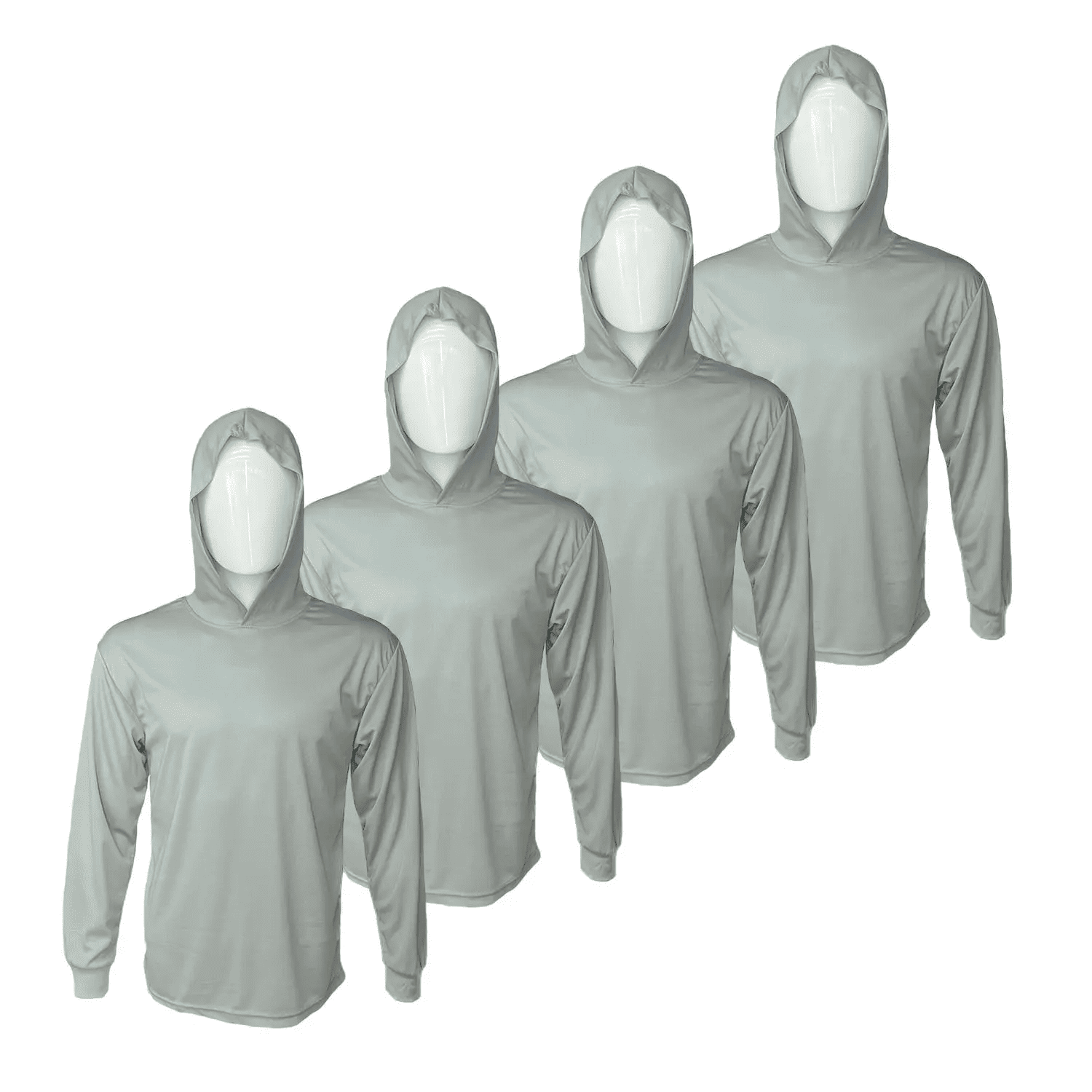 4 SHIRT PACK Hi Vis Long Sleeve Safety Shirt With Hoodie