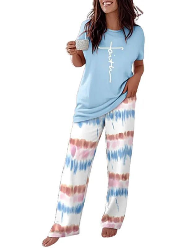🔥HOT SALE🔥Women's 8 Piece Pajama Set - Short Sleeve Comfy Loungewear