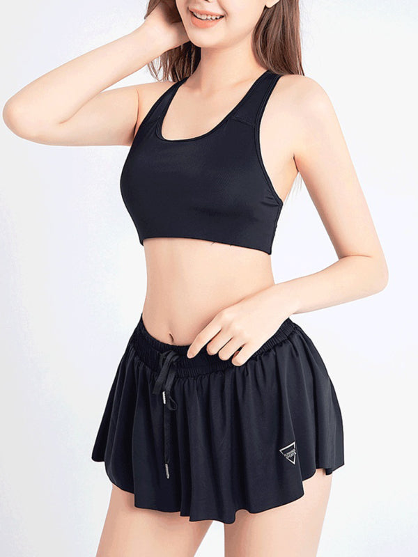 2 In 1 Shorts Yoga Clothes Running Fitness Sports Tennis Skirt Pants Large Size Sports Shorts