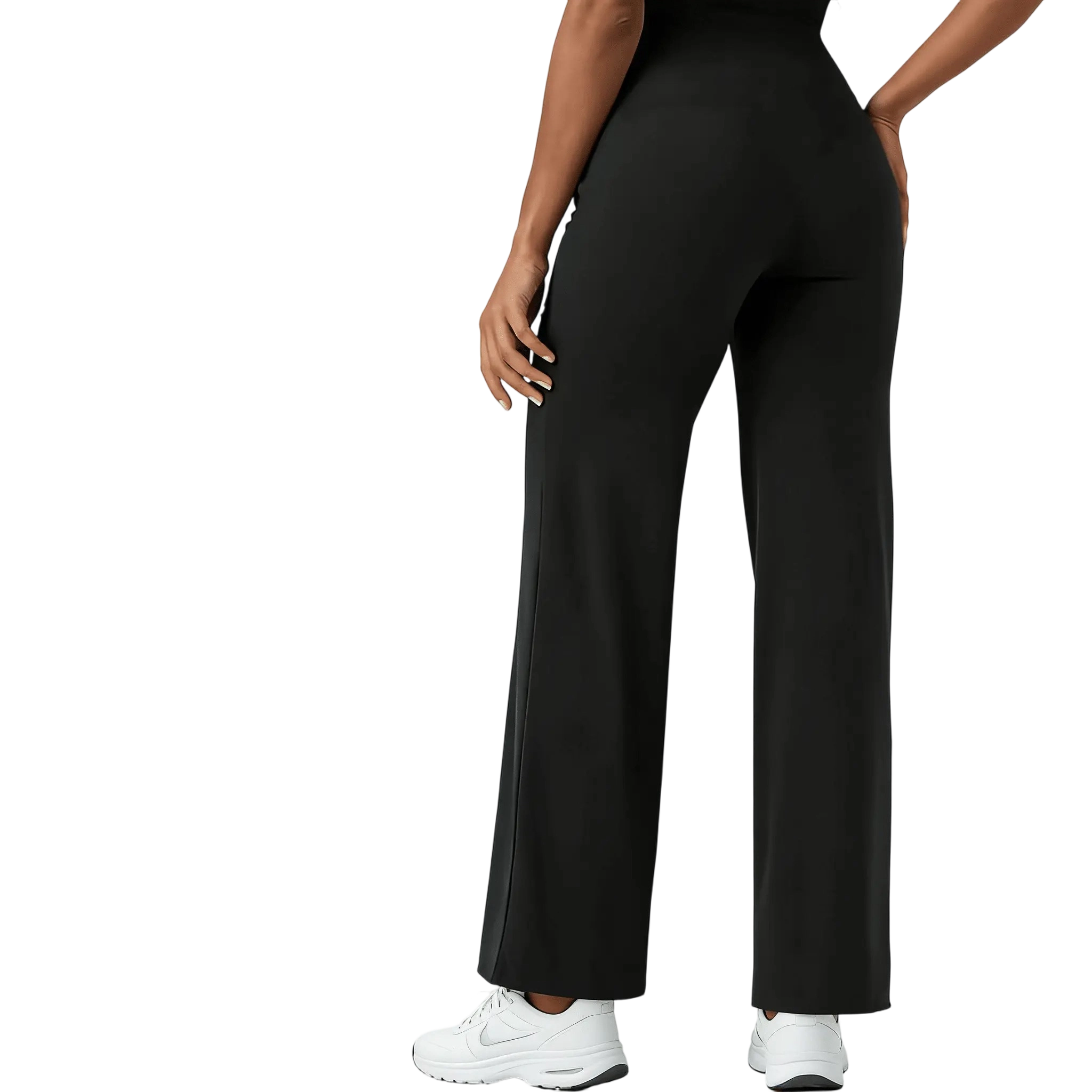 Women's Wide-Leg Suit Pants with Elastic Waist