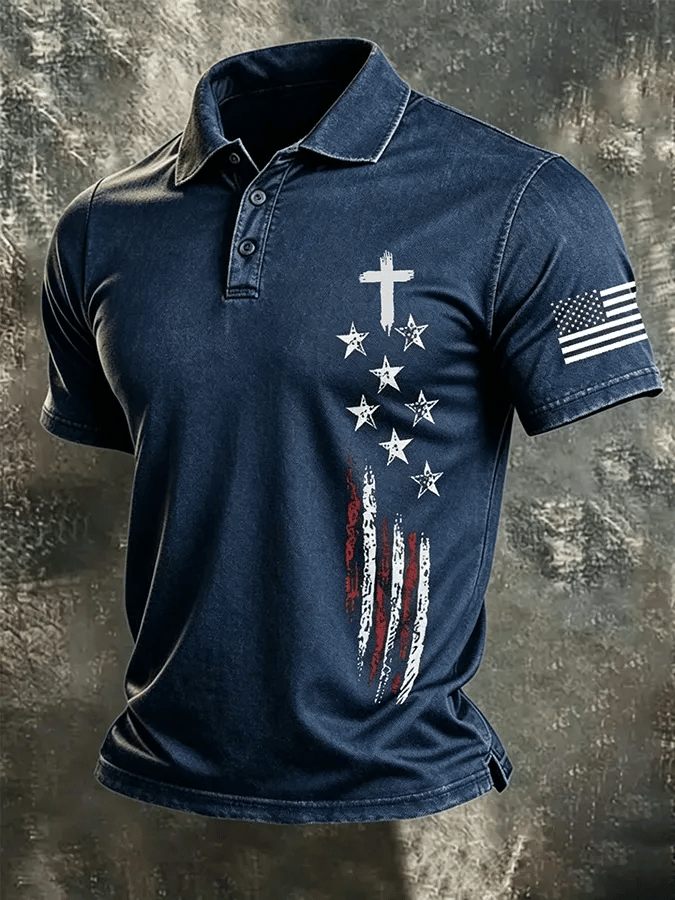 Men's USA 1776-2026 Freedom Printed Polo Shirt