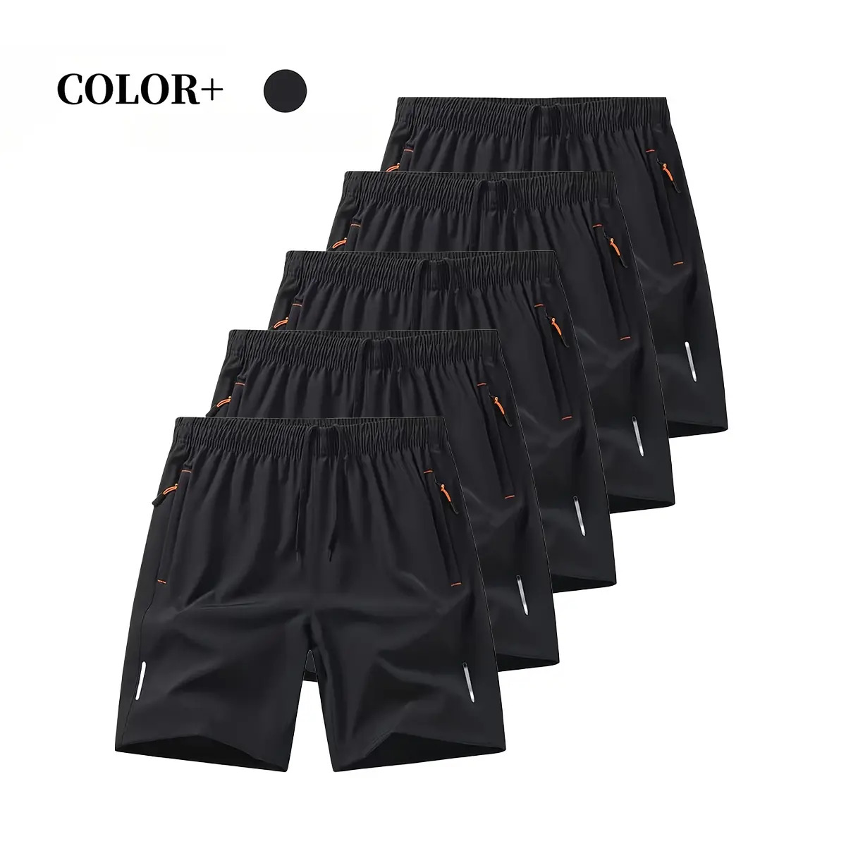Men's 5-Pack Dry-Fit Gym Shorts Comfortable & Breathable
