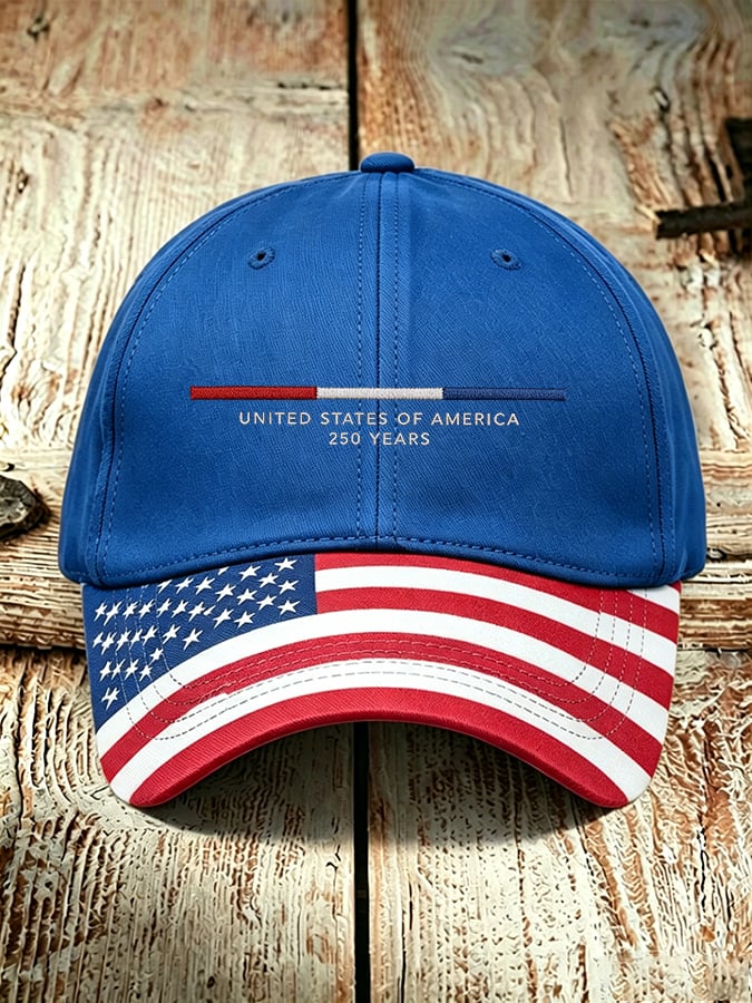 Men'S Independence Day American Flag Flower Guitar Print Baseball Cap