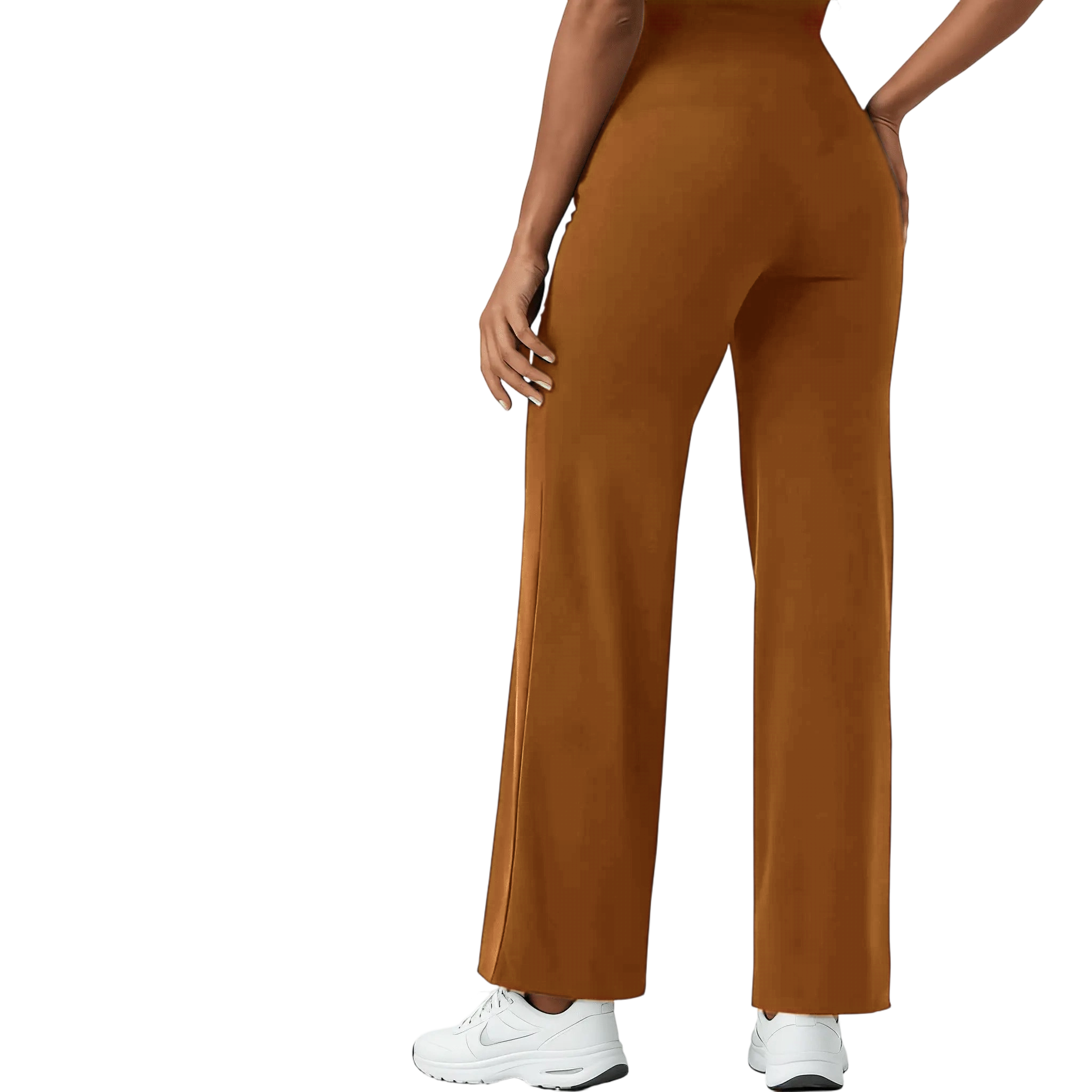 Women's Wide-Leg Suit Pants with Elastic Waist