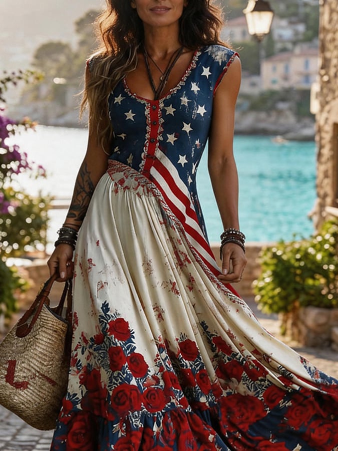 Women'S Casual Printed Dress