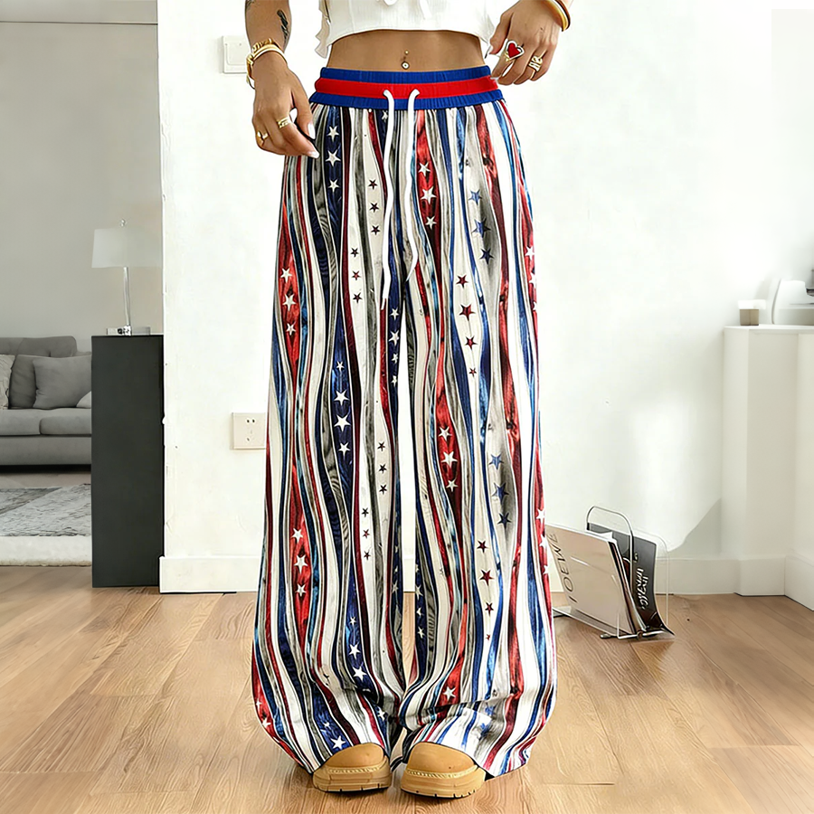 Women's American Flag Casual Pants
