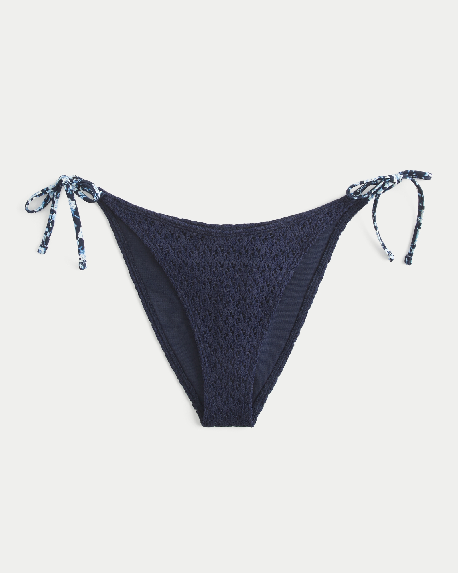 Stitched Trim Side Tie Cheeky Bikini Bottom