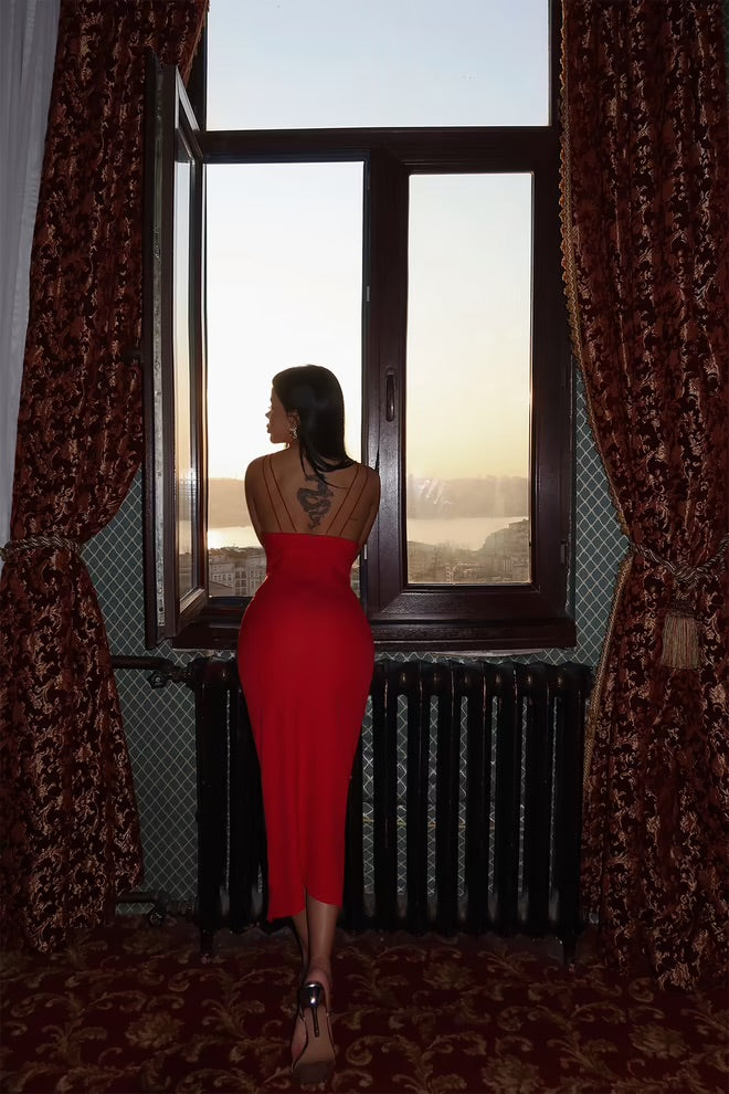 Cherry Midi Dress