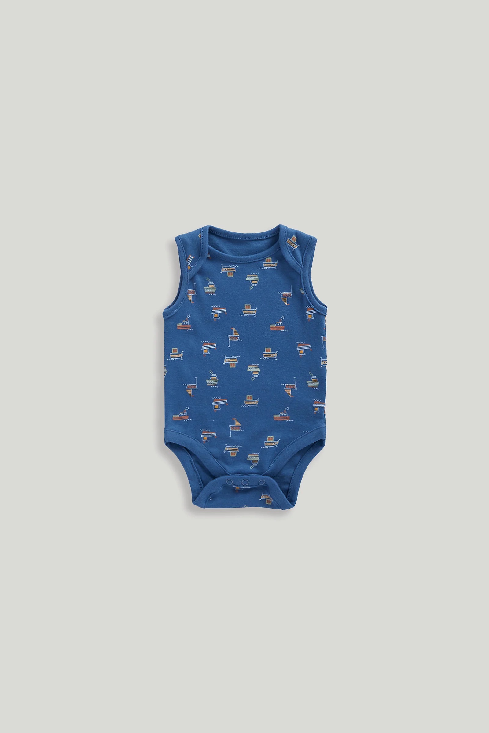 5 Pack Boat and Stripe Sleeveless Bodysuits