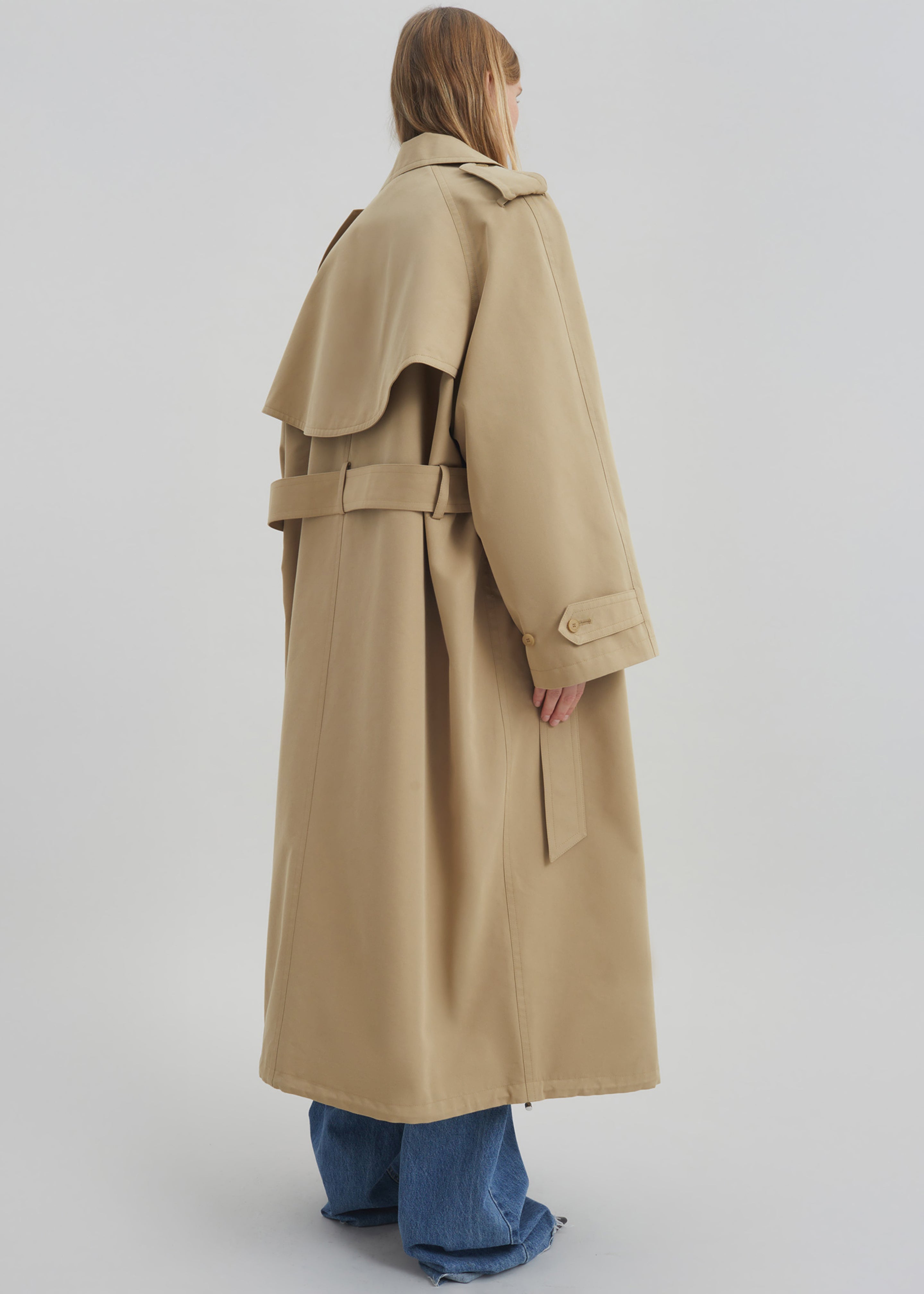 Riva Cotton Trench Coat - Camel