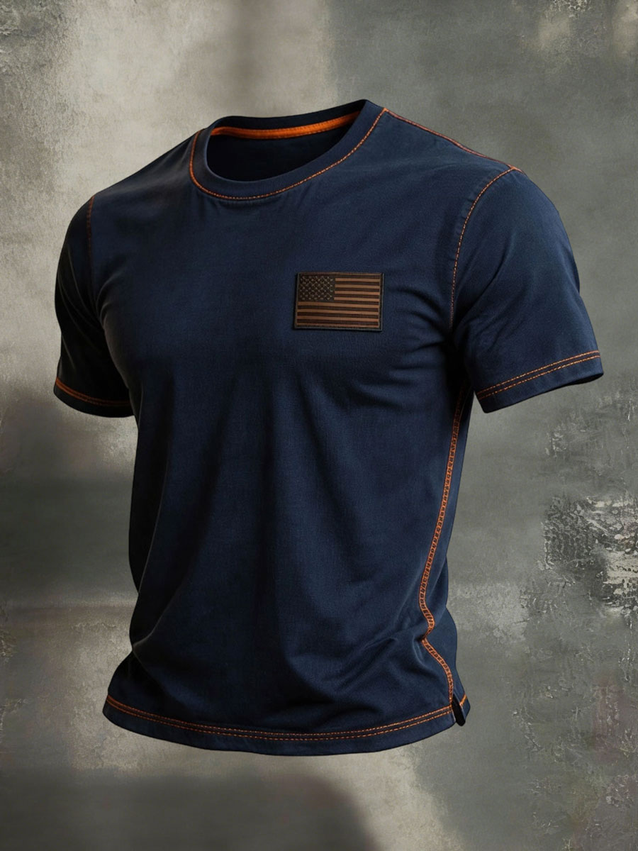 En'S American Anniversary Short-Sleeve Crew Neck T-Shirt
