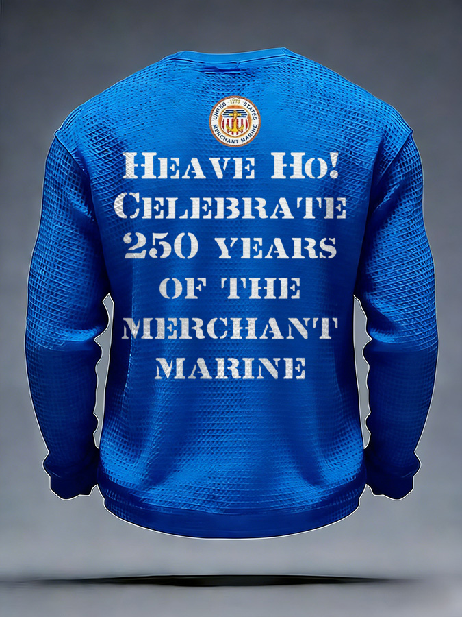 Unisex 250Th Anniversary Celebration Waffle Round Neck Long Sleeve T-Shirt