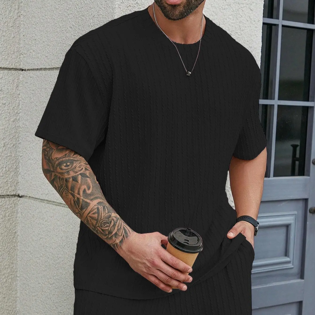 🌴 Men's Relaxed 2-Piece Casual Lounge Set