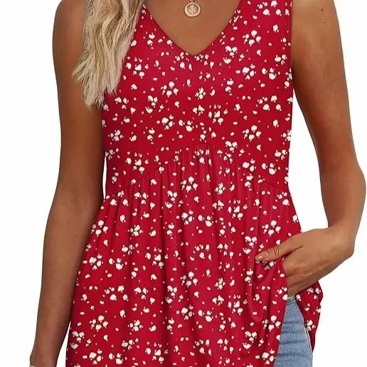 ✨Womens Tank Tops 2026 Flowy Peplum Tops Dressy Fabric Stretchy tank tops | No fear of belly fat✨