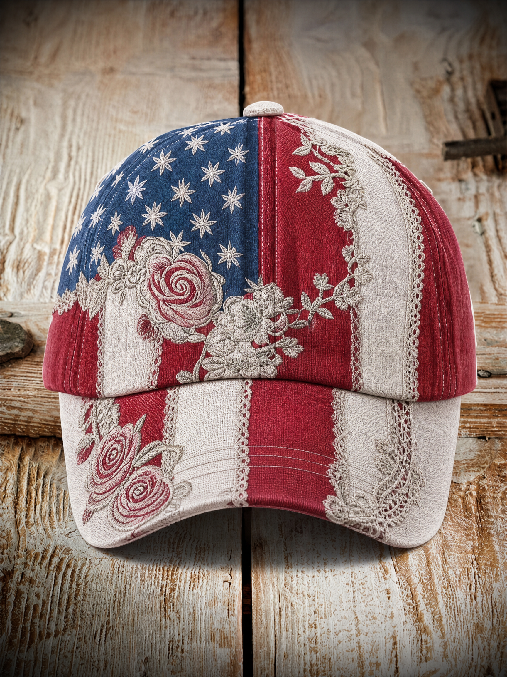 Unisex American Patriotic Design  Printed Washed Hat