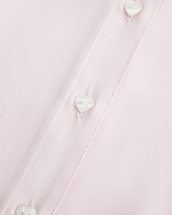 Heart-Pattern Button-Through Top
