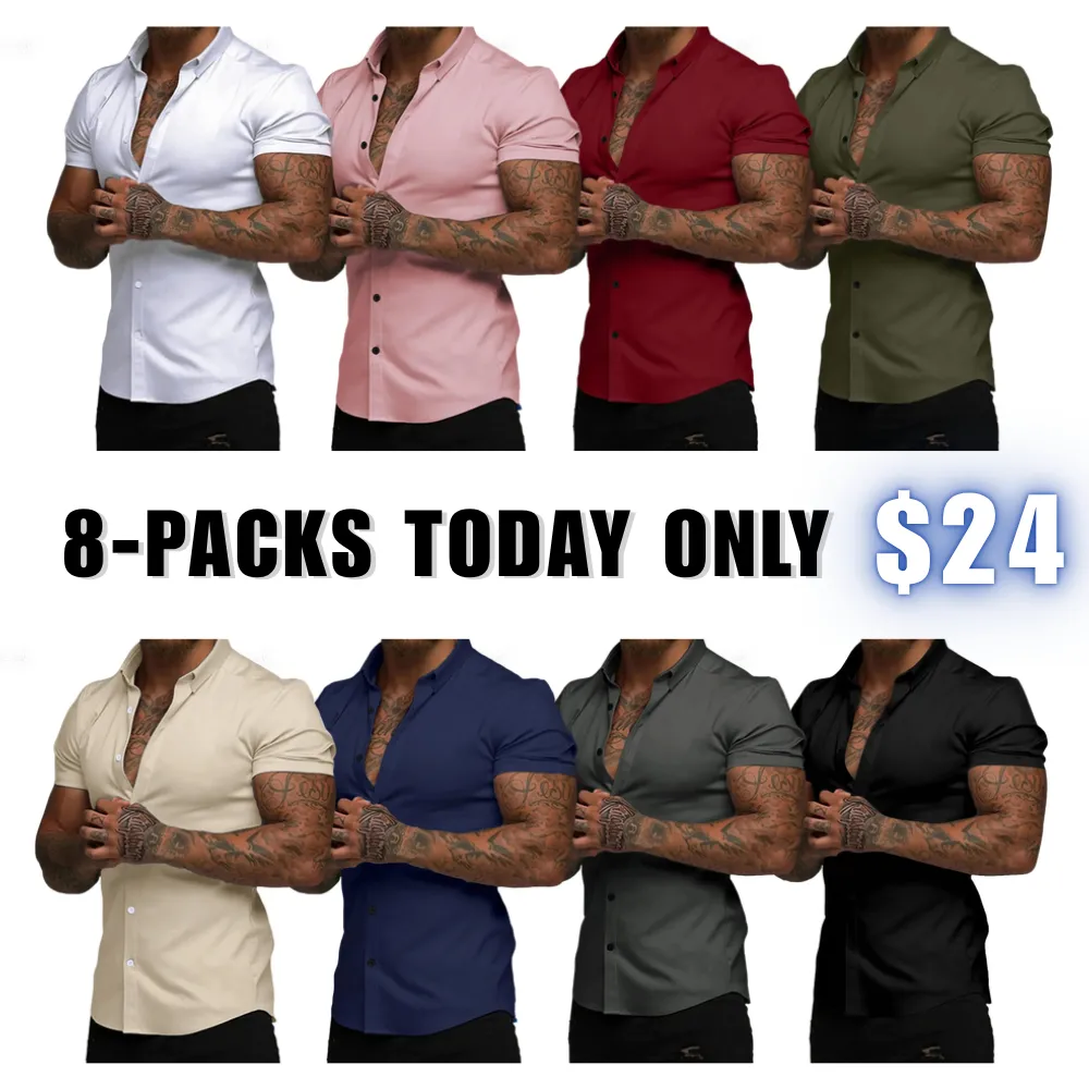 Mens Casual Button Down Shirt