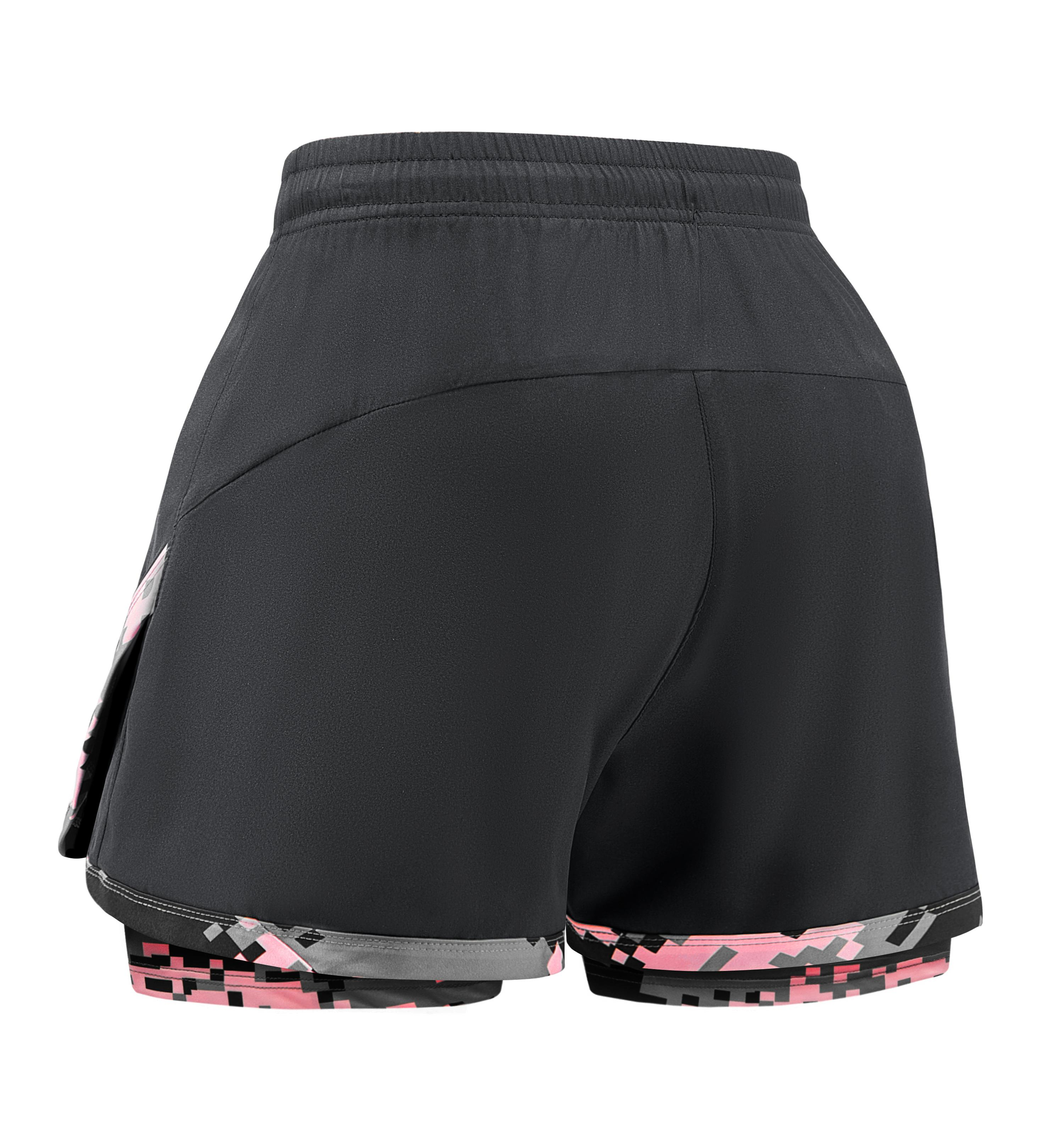 Women's 5-Pack 2-in-1 Camouflage Lined Running Shorts – Quick-Drying Anti-Chafing Sports Shorts for Gym, Yoga & Outdoor Workouts