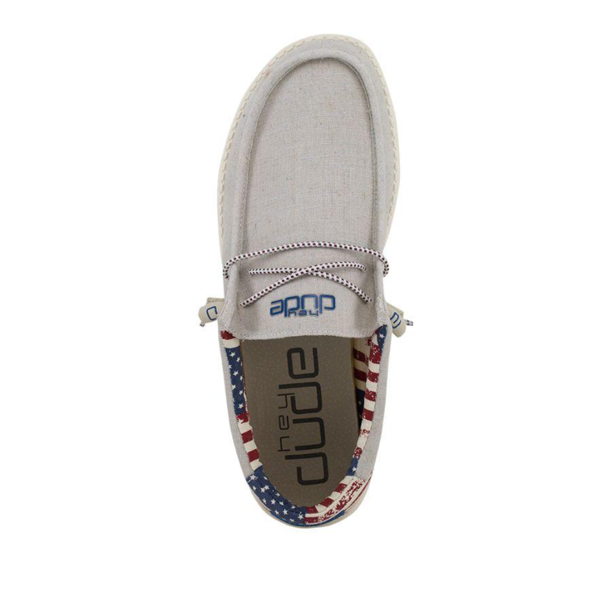 DUDE MEN'S WALLY PATRIOTIC OFF WHITE - 400011K1