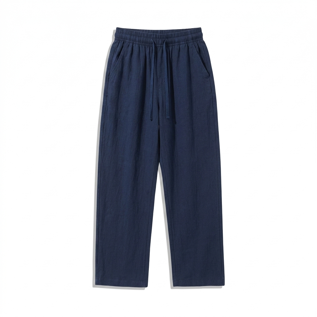 Unisex Cotton Linen Wide-Leg Summer Pants