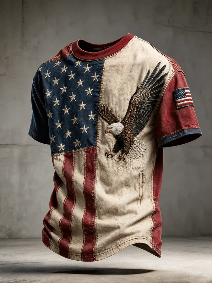 Men's Independence Day We The People 1776-2026 Printed Casual T-Shirt