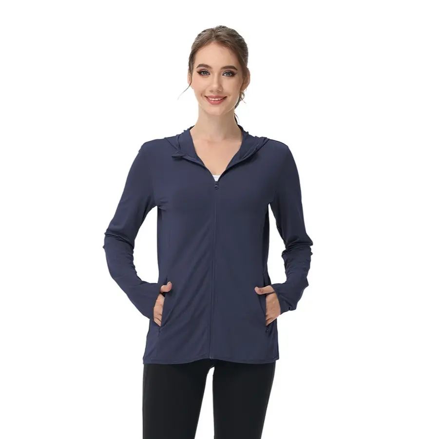 Women's Lightweight Long-Sleeved Sunscreen Hoodie Jacket - Full-Range Large Elastic