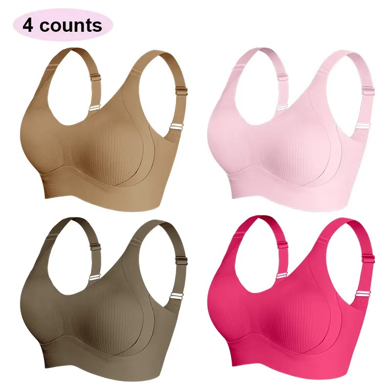 🔥LAST DAY SALE 50% OFF💕Women's Solid Wireless Bra, ComfortableBreathable Push Up Bra
