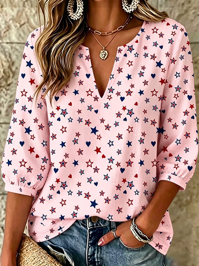 Women'S American 250th Anniversary Print  T-Shirt