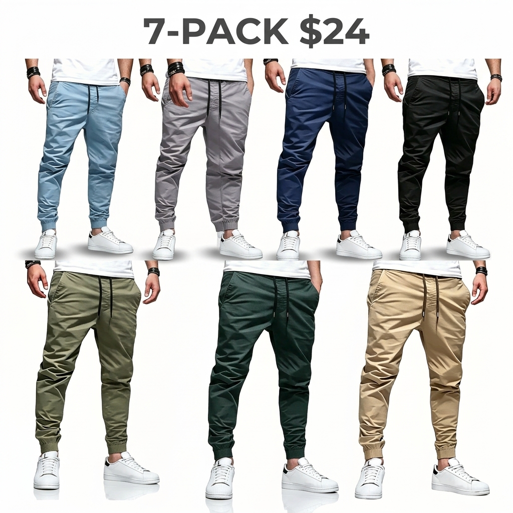 Men’s 3-Pack Casual Jogger Pants