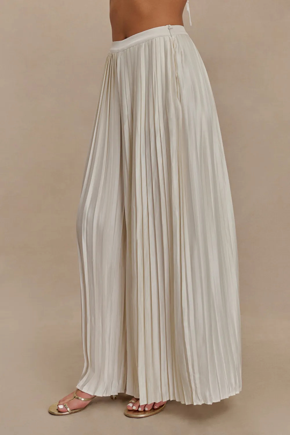 Plisse Wide Leg Pants