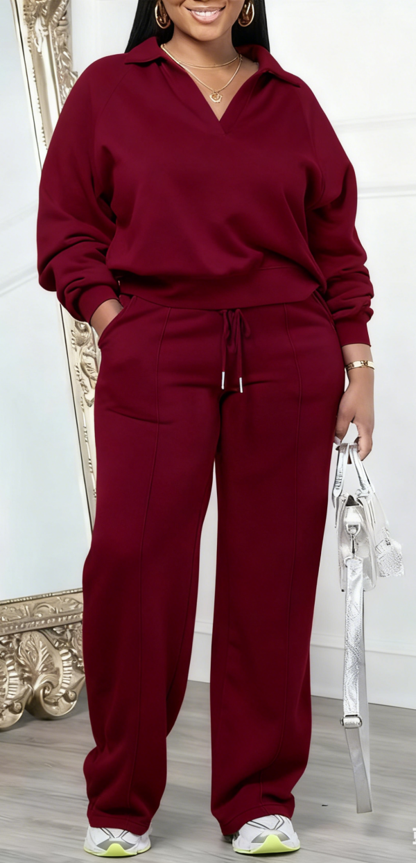 Women's Solid Color Casual Set