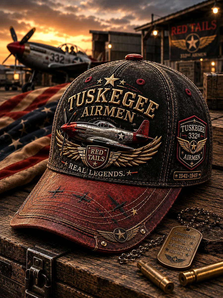 Tuskegee Airmen Heritage Art Print Vintage Baseball Cap