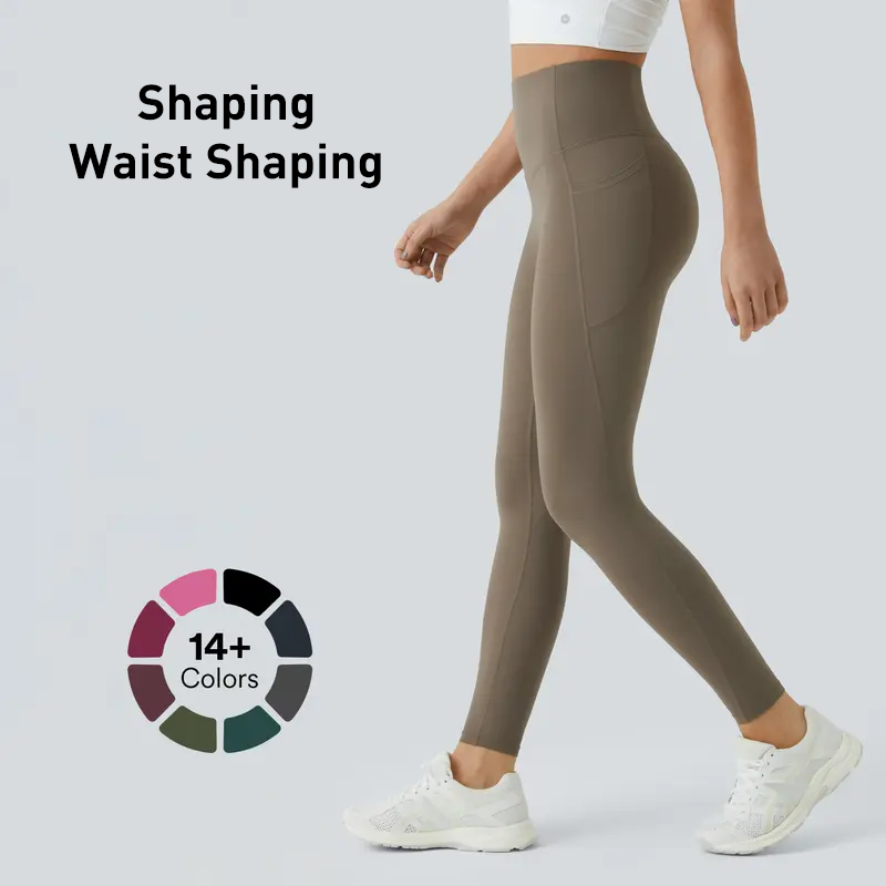🔥High Waisted Waist Shaping Pocket Shaping Training Leggings