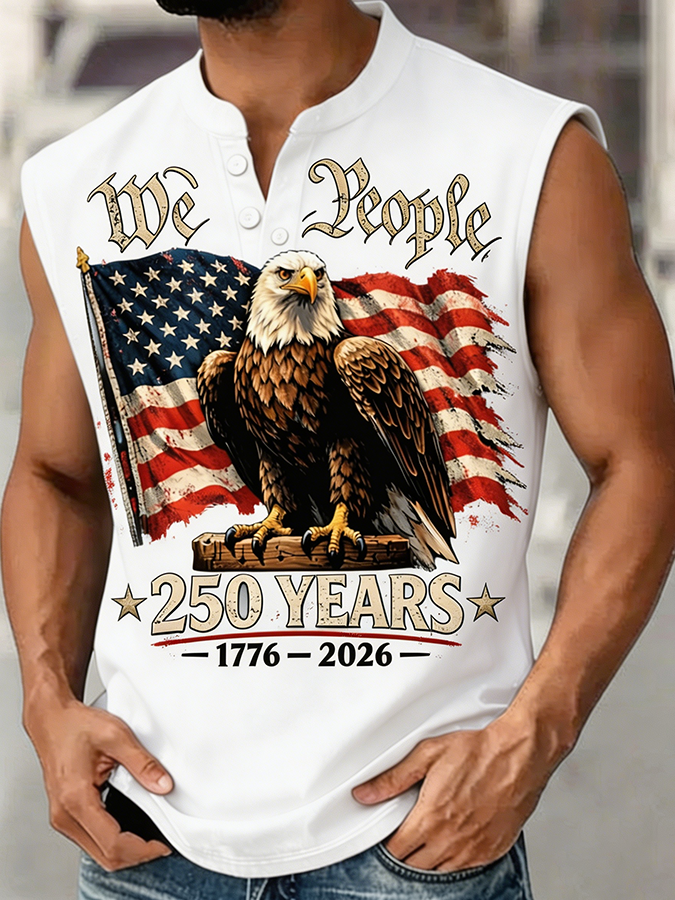 Men's We The People 1776-2026 Bald Eagle Sleeveless Top