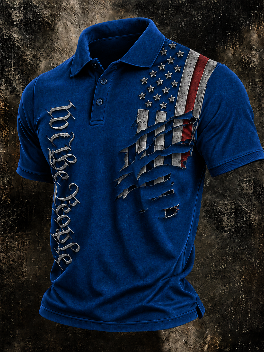 Men'S Retro American Patriots Independence Day 250Th Anniversary Commemorative Lapel Short Sleeved Shirt