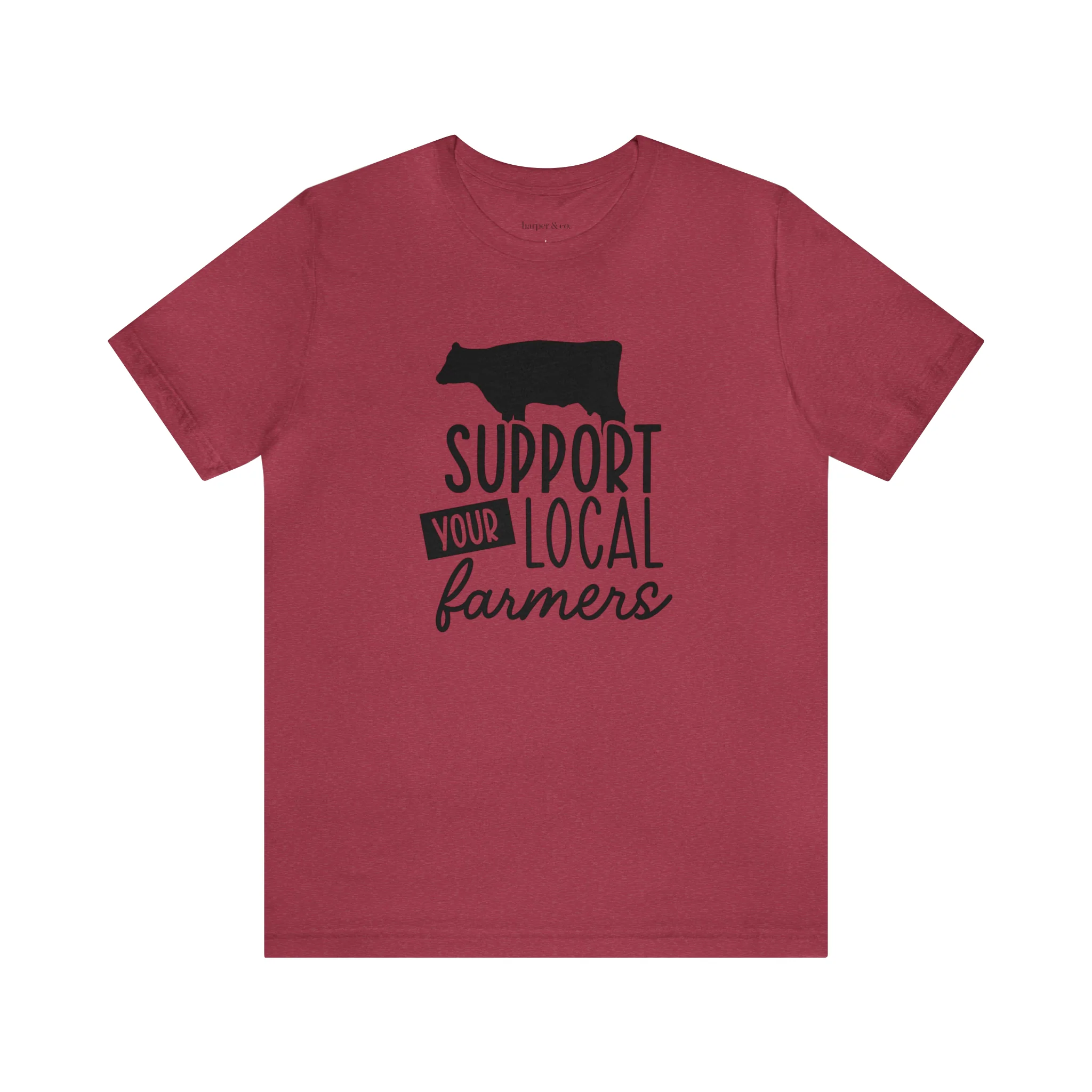 Support Farmers Cattle Unisex Jersey Short Sleeve Tee