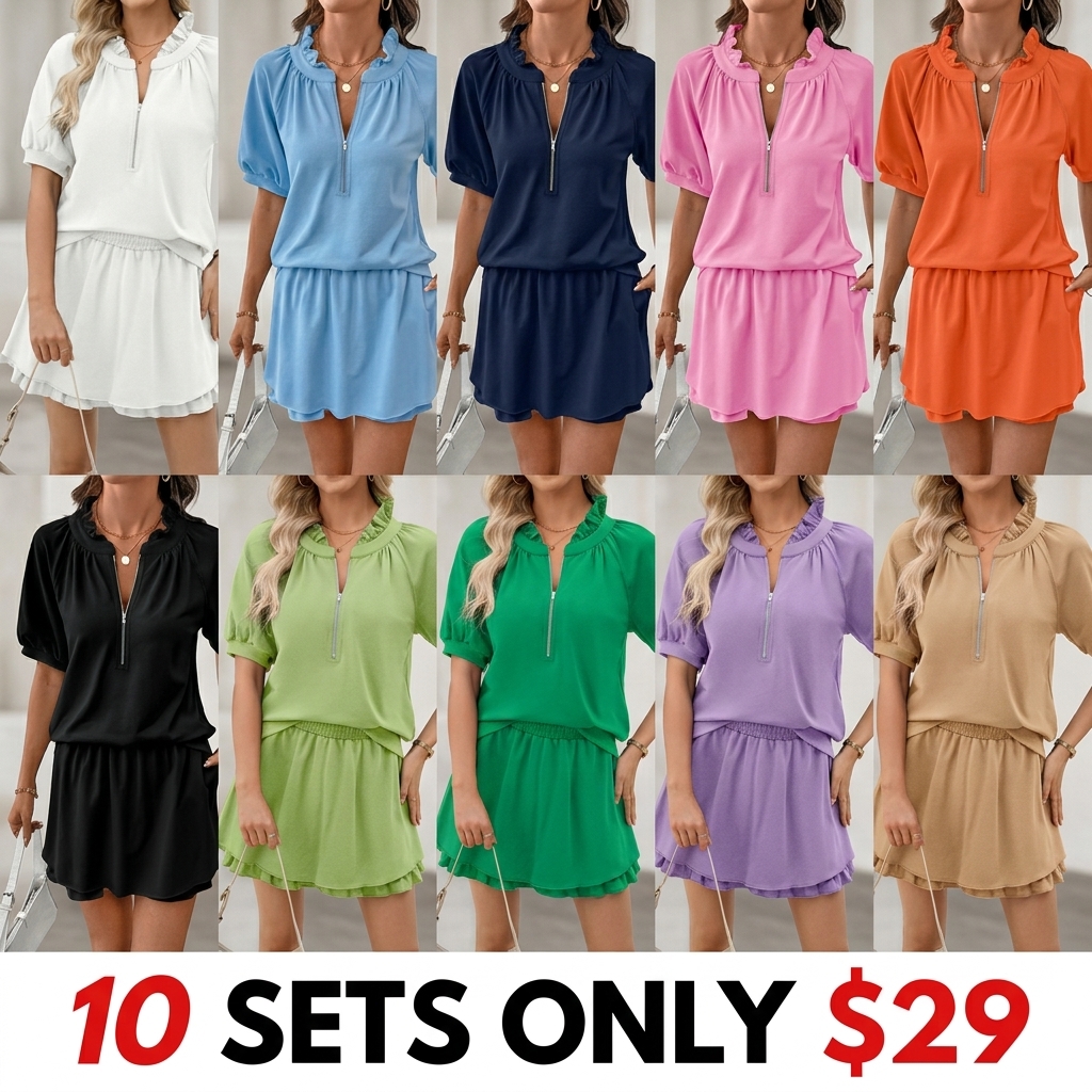 Women's 2026 Summer Casual 2-Piece Ribbed Knit Set