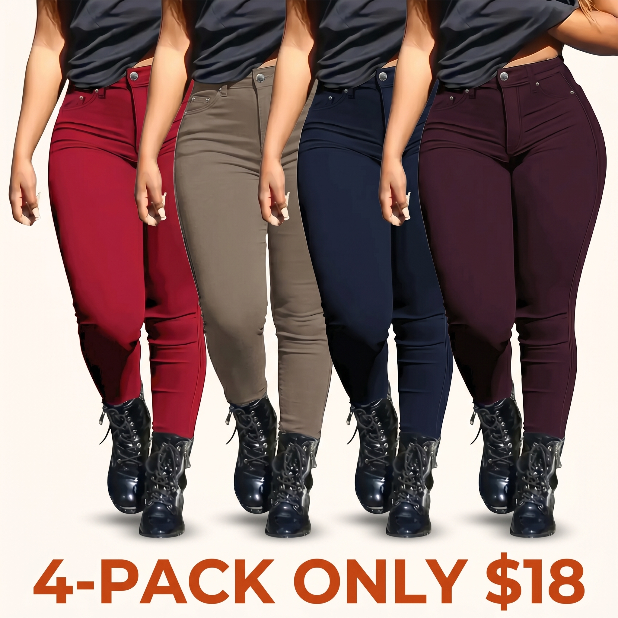 Women's Button-Fly Leggings (with Pockets)