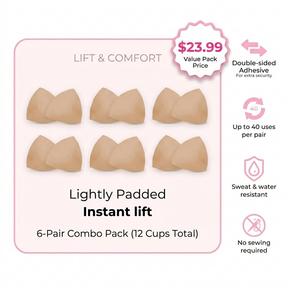 🔥🔥🔥Sticky Bra Inserts That Stay Put – Invisible Lift, No Sewing, Reusable