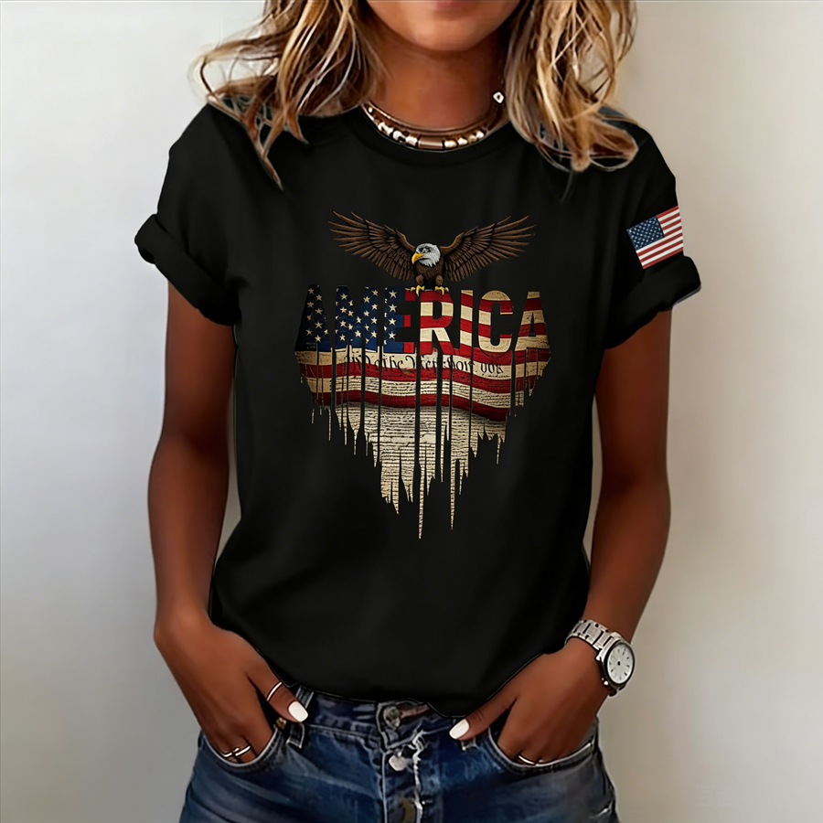 Women'S Casual 250Th Anniversary Commemorative Patriotic T-Shirt