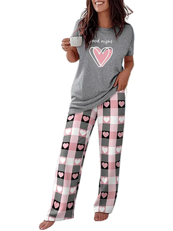 🔥Hot Sale🔥 Women's Pajama Set - Short Sleeve Comfortable Homewear (8 sets/4 sets)