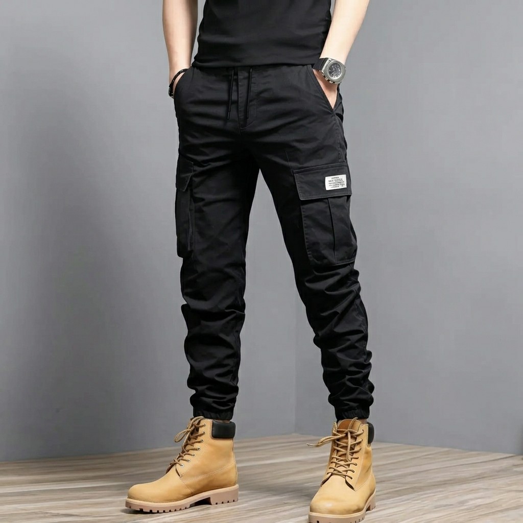 Men’s Cargo Jogger Pants – Slim Fit Multi-Pocket Tapered Casual Pants