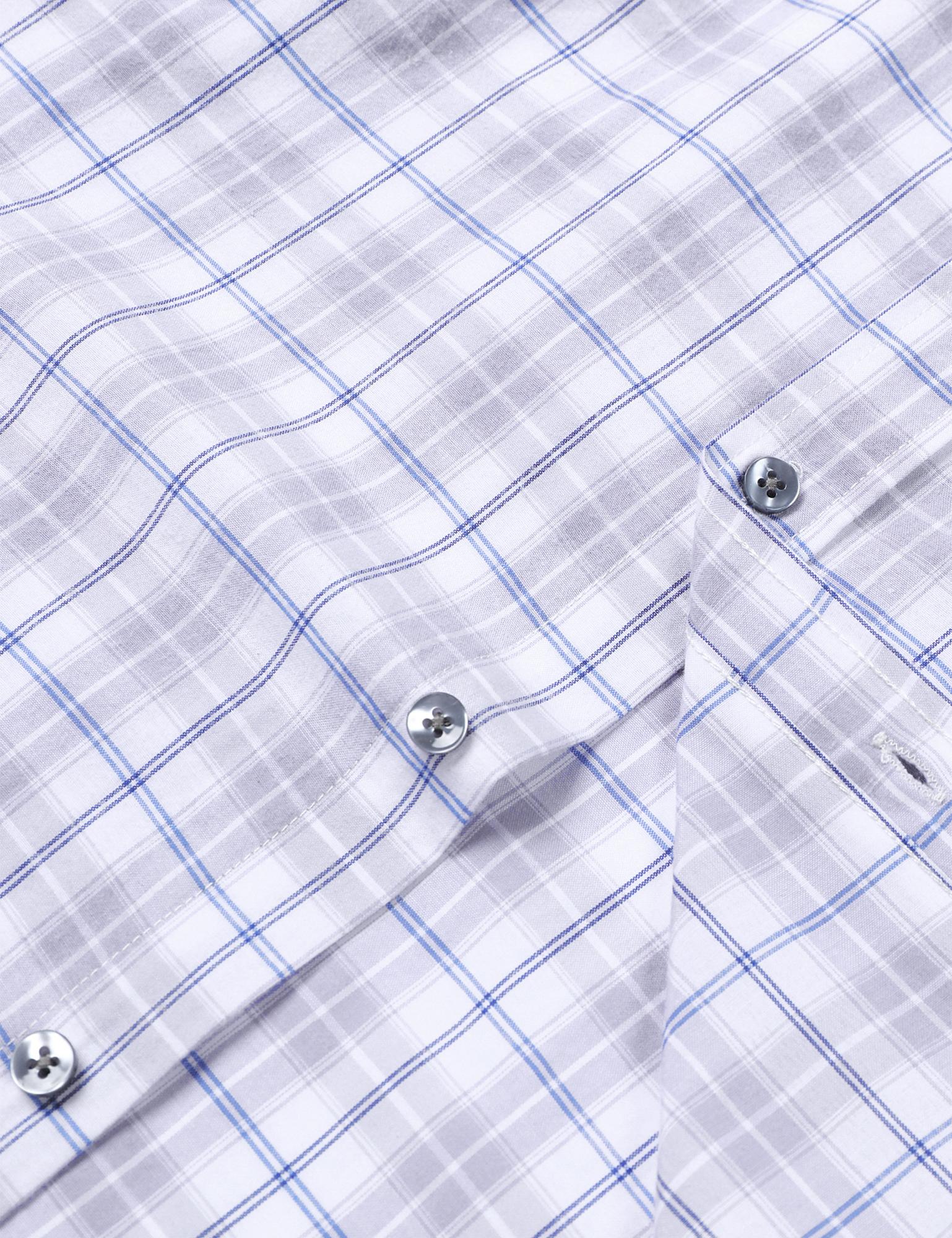 Men's Plaid Long Sleeve Dress Shirt Formal Gingham Slim Fit Button Down Shirts with Lightweight Casual Classic Birthday Fashion