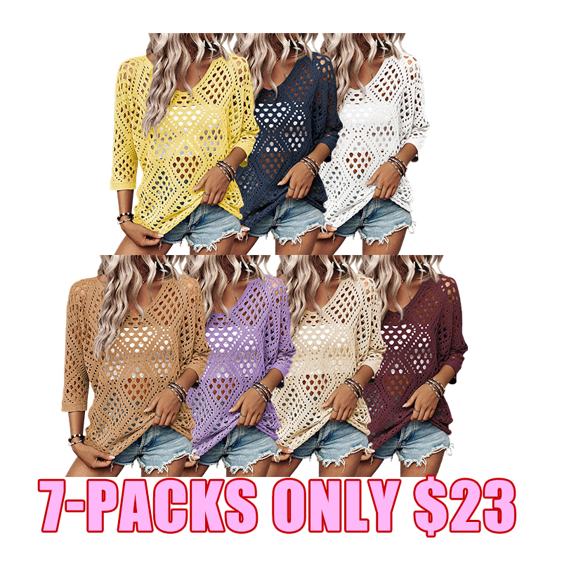 🌸 Women's 3/4 Sleeve Casual Knit Sweater