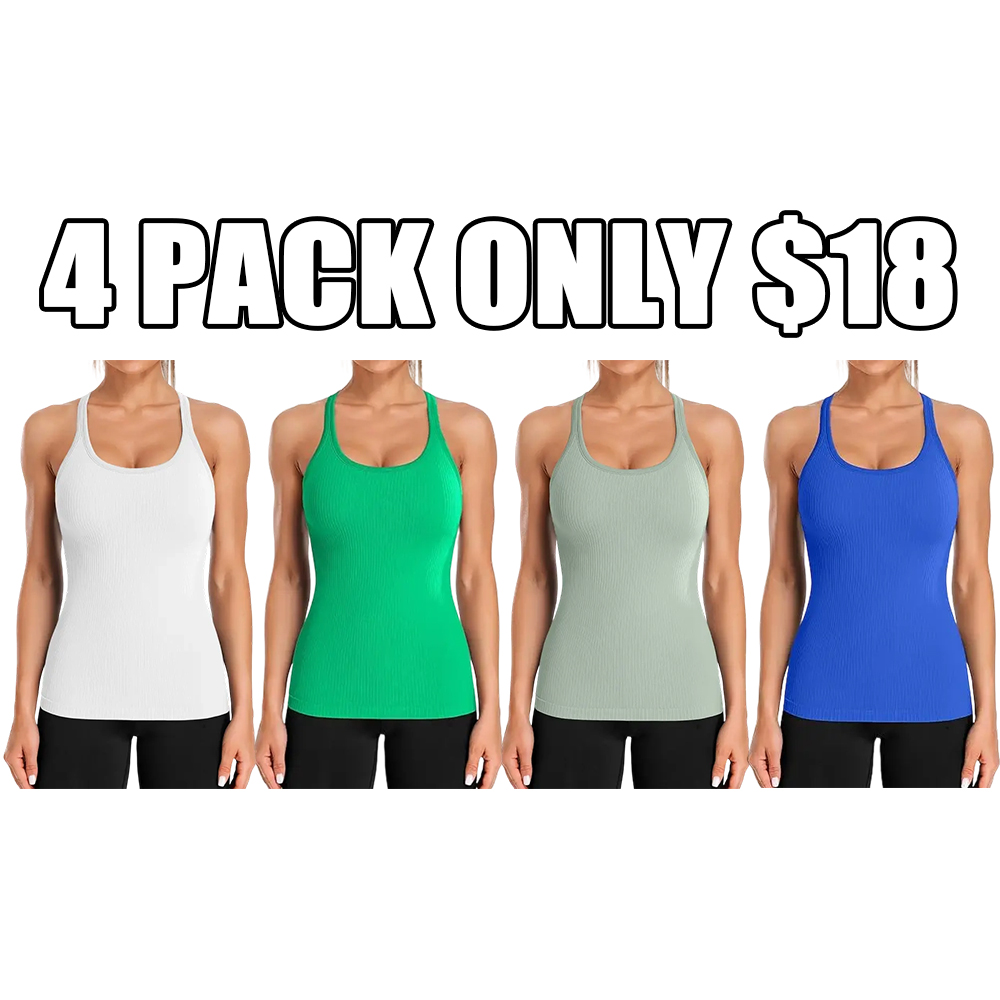 Women's built-in bra sports vest