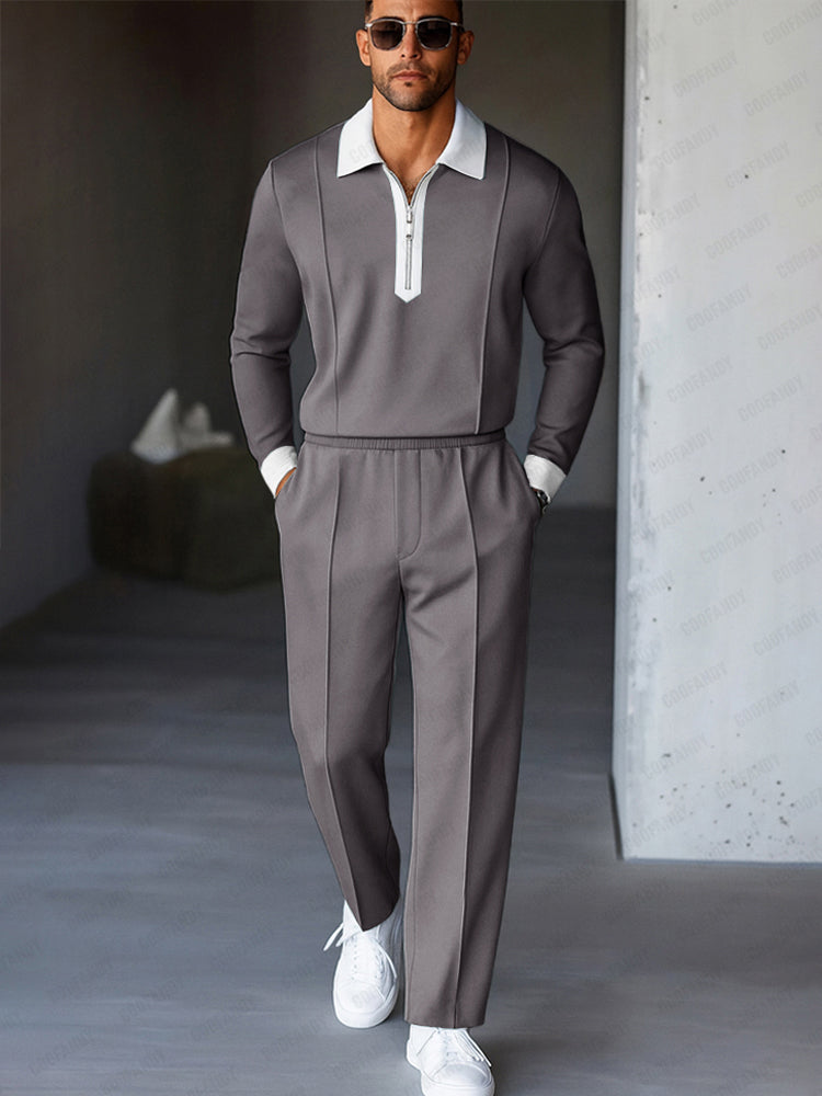Easy Match Two-Tone Casual Set
